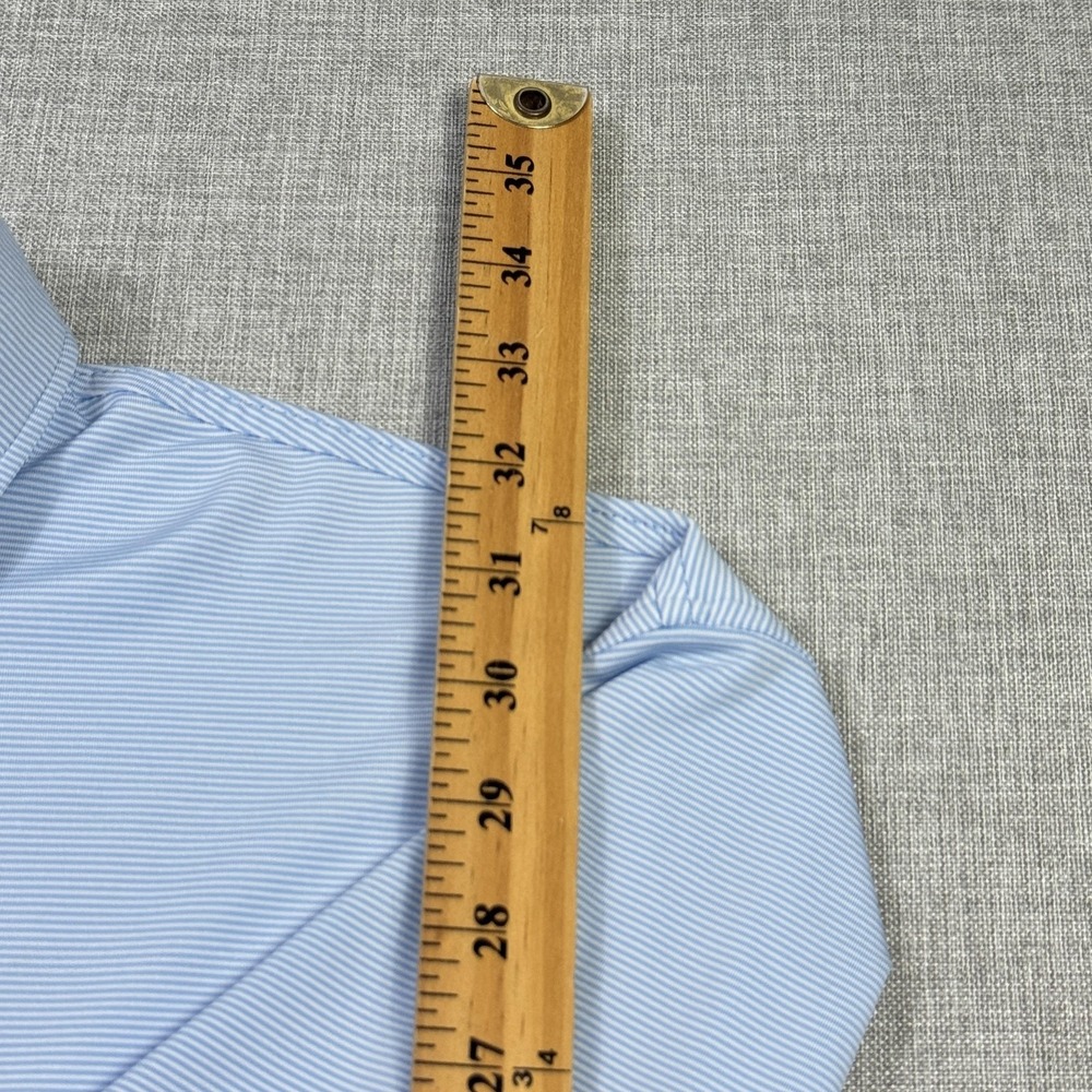 Peter Millar Polo Shirt Mens XL Blue Striped Short Sleeve‎ Summer Comfort - Picture 7 of 9